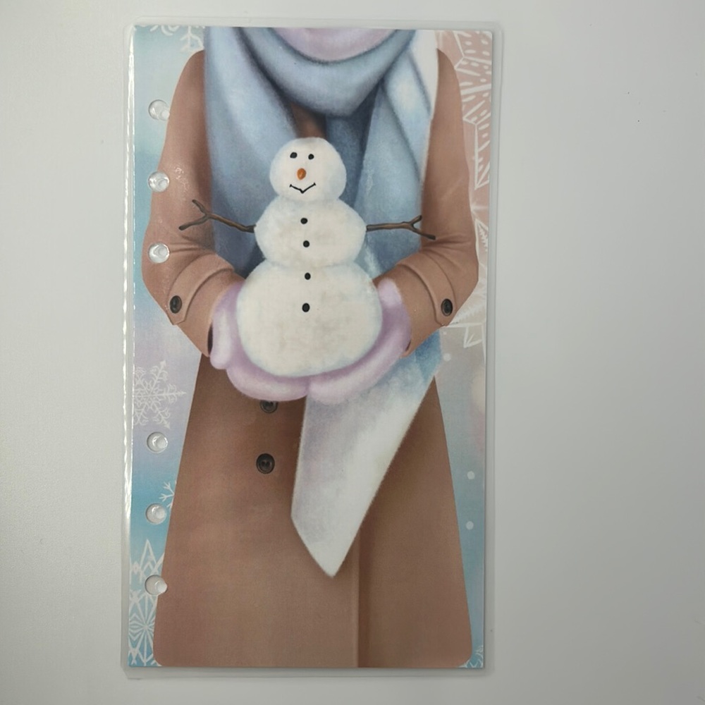 Personal Size - Agenda Planner Divider Dashboard (Girl holding a snowman)